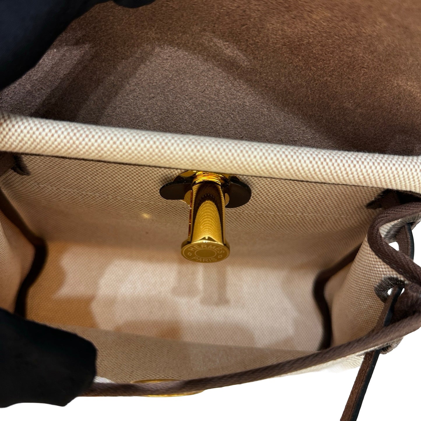 New Hermès Mini Herbag Cross Body Bag Brown GHW