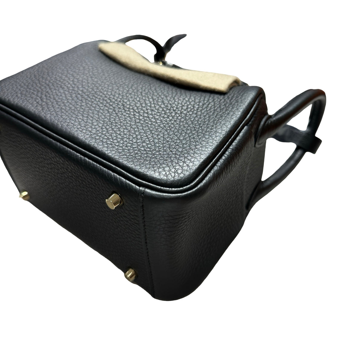 Brand New HERMES Clemence Lindy Mini Handbag Black
