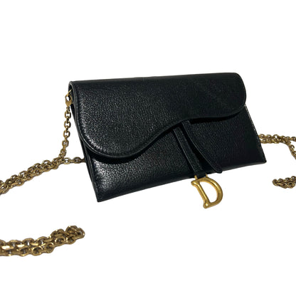 Calfskin SADDLE BAG  Chain Shoulder Bag [101393]