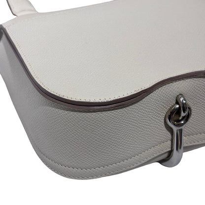 Used HERMES Epsom Mini Della Shoulder Bag Craie PHW