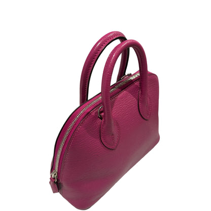 Used HERMES Chevre Mini Bolide Handbag L3 Rose Purple PHW