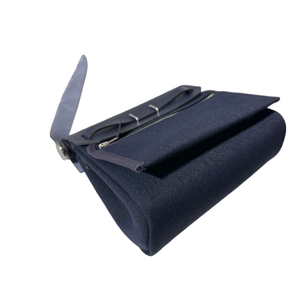 Used HERMÈS Canvas Mini Herbag Cross Body Bag Black PHW