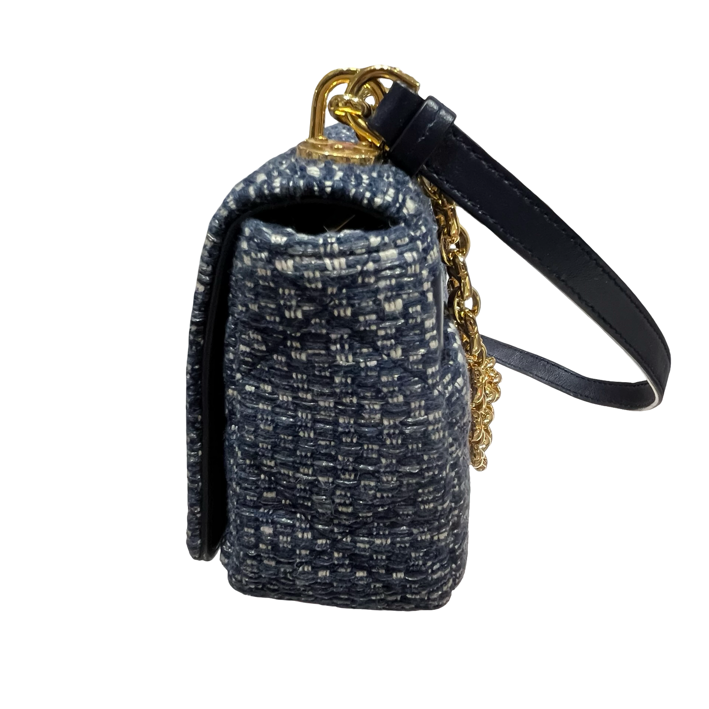 DIOR CARO SMAILL TWEED DARK BLUE [3000613]