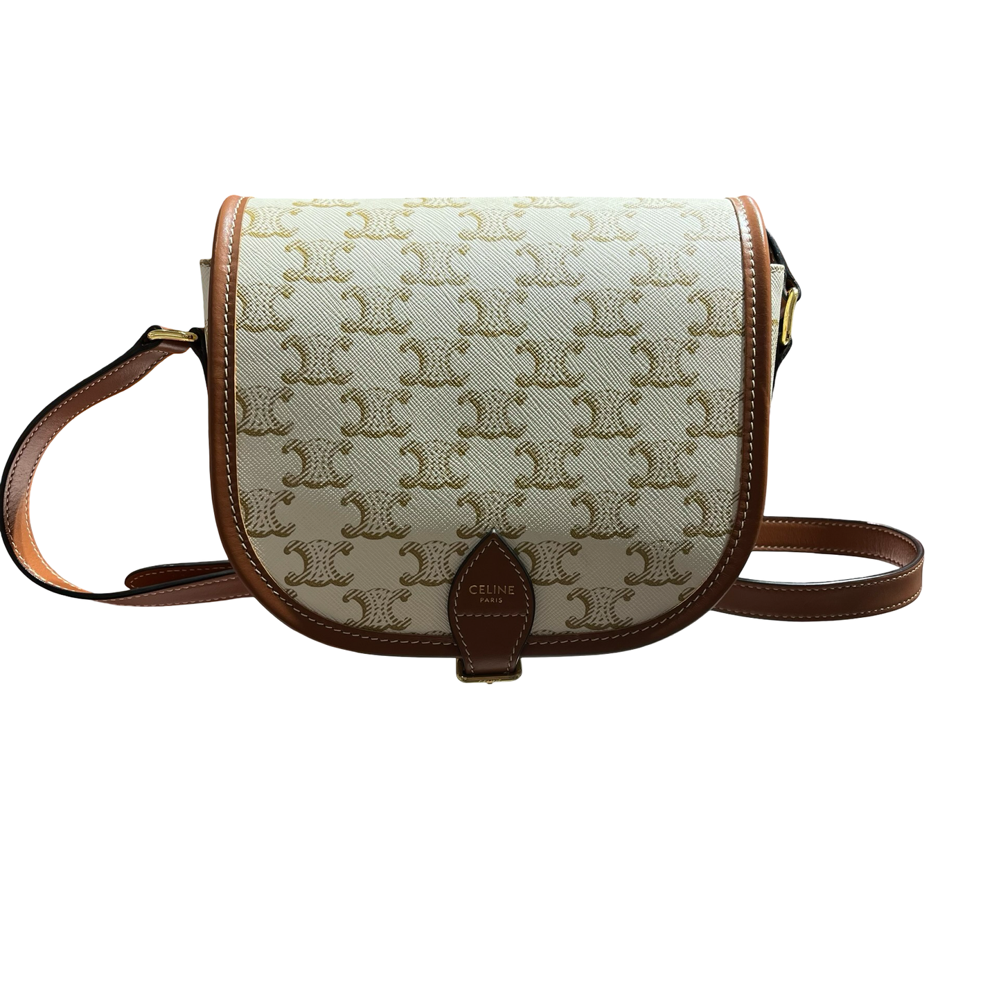 CELINE FOLCO WHITE CANVAS GHW [3000612]