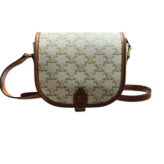CELINE FOLCO WHITE CANVAS GHW [3000612]