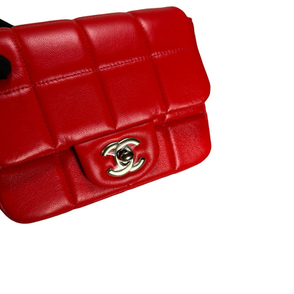 Used CHANEL Mini Flap 17cm Cross body bag Red PHW