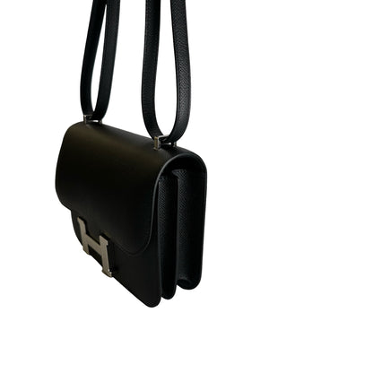 Brand New HERMES Epsom Constance Handbags Black PHW