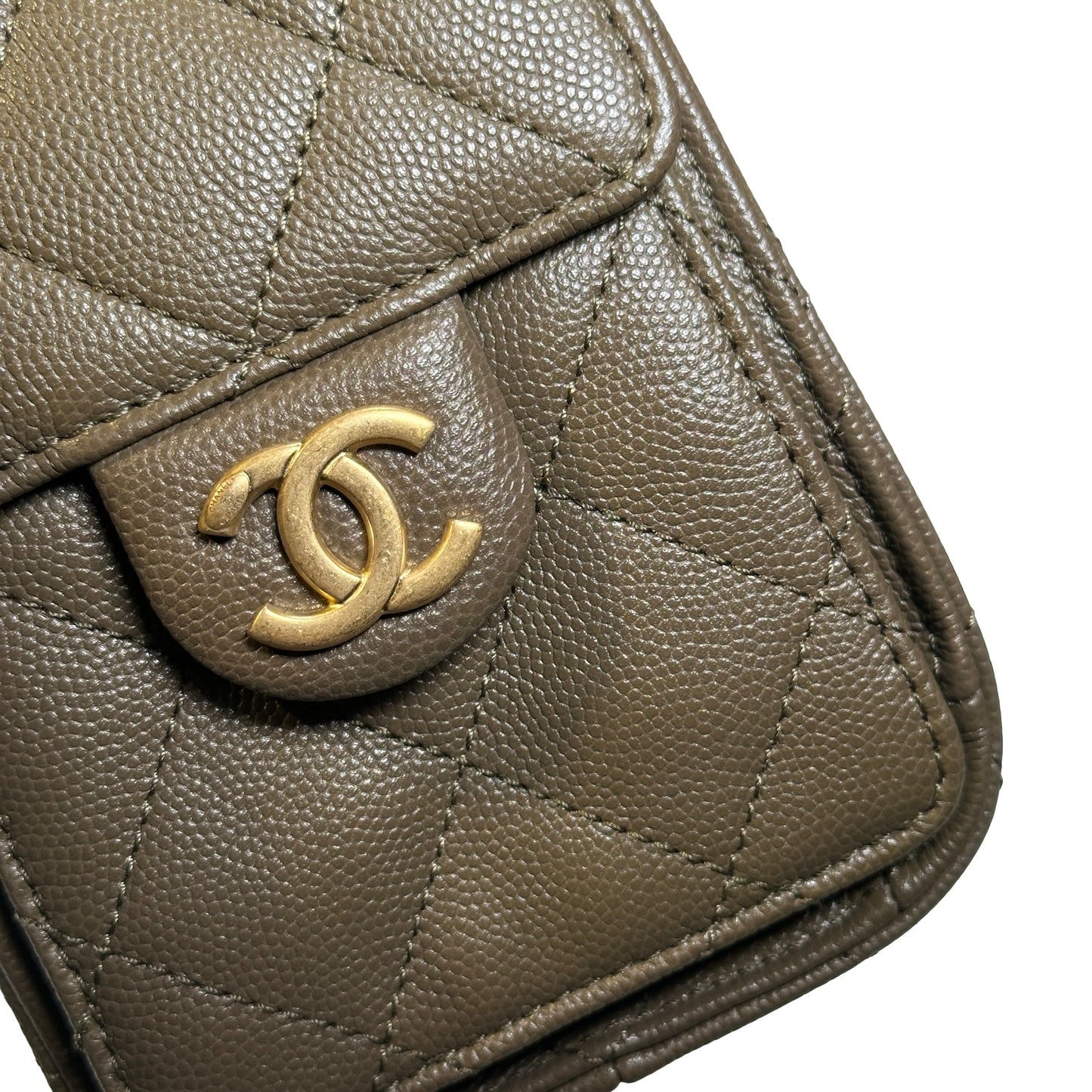Used CHANEL Caviar Quilted Hobo Bag Hobo Bag Brown GHW