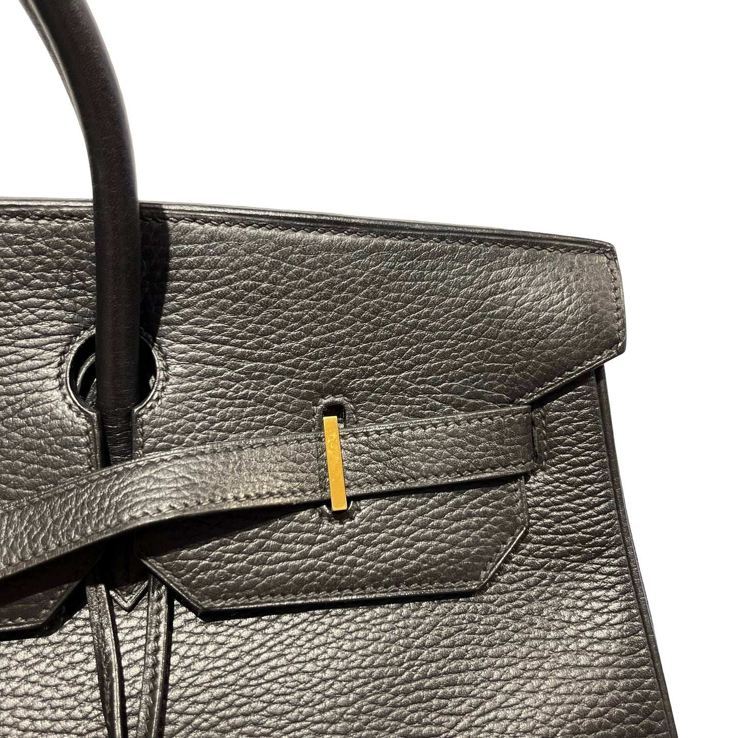 Used HERMES Togo Birkin Handbag Black