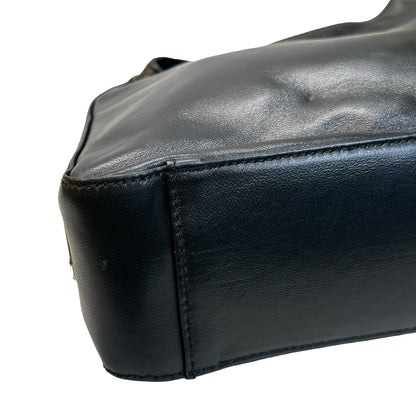 Used PRADA Leather Shoulder Bag Handbag Black