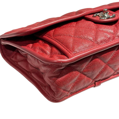 CHANEL CHAIN SHOULDER BAG RED CAVIAR SKIN PHW [3001111]