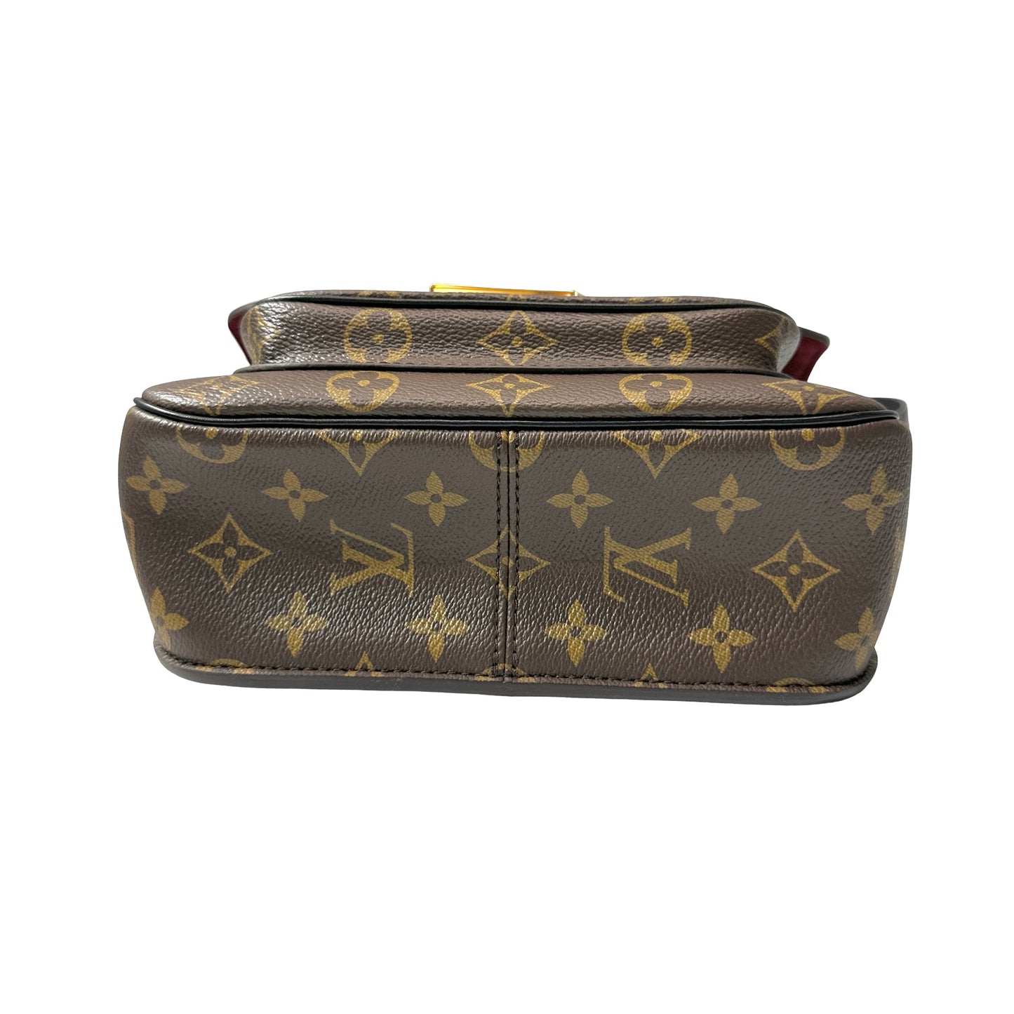 Used LOUIS VUITTON Monogram Canvas PASSY NM MNG Shoulder Bag Brown GHW