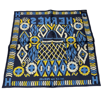 New HERMÈS Scarf Navy Blue