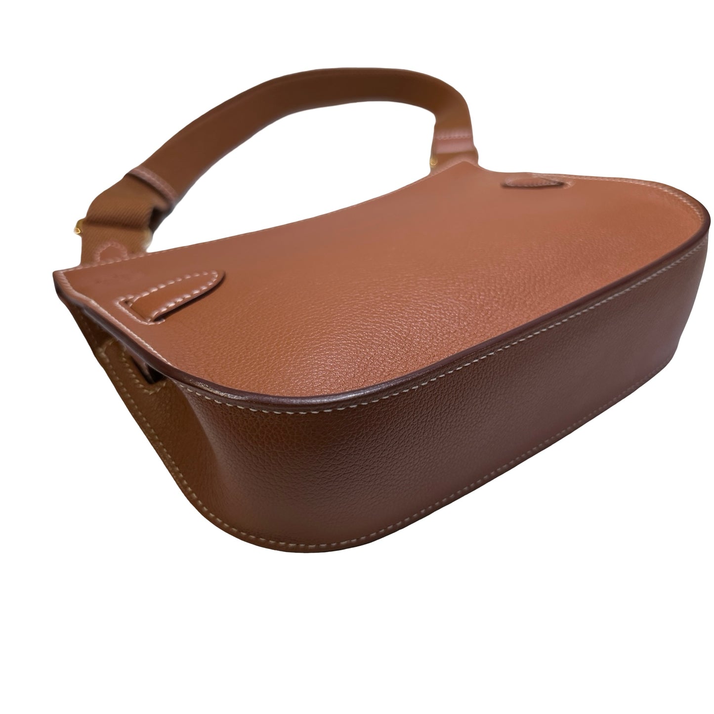 Used HERMÈS Leather MiniJypsiere Cross Body Bag GHW Brown