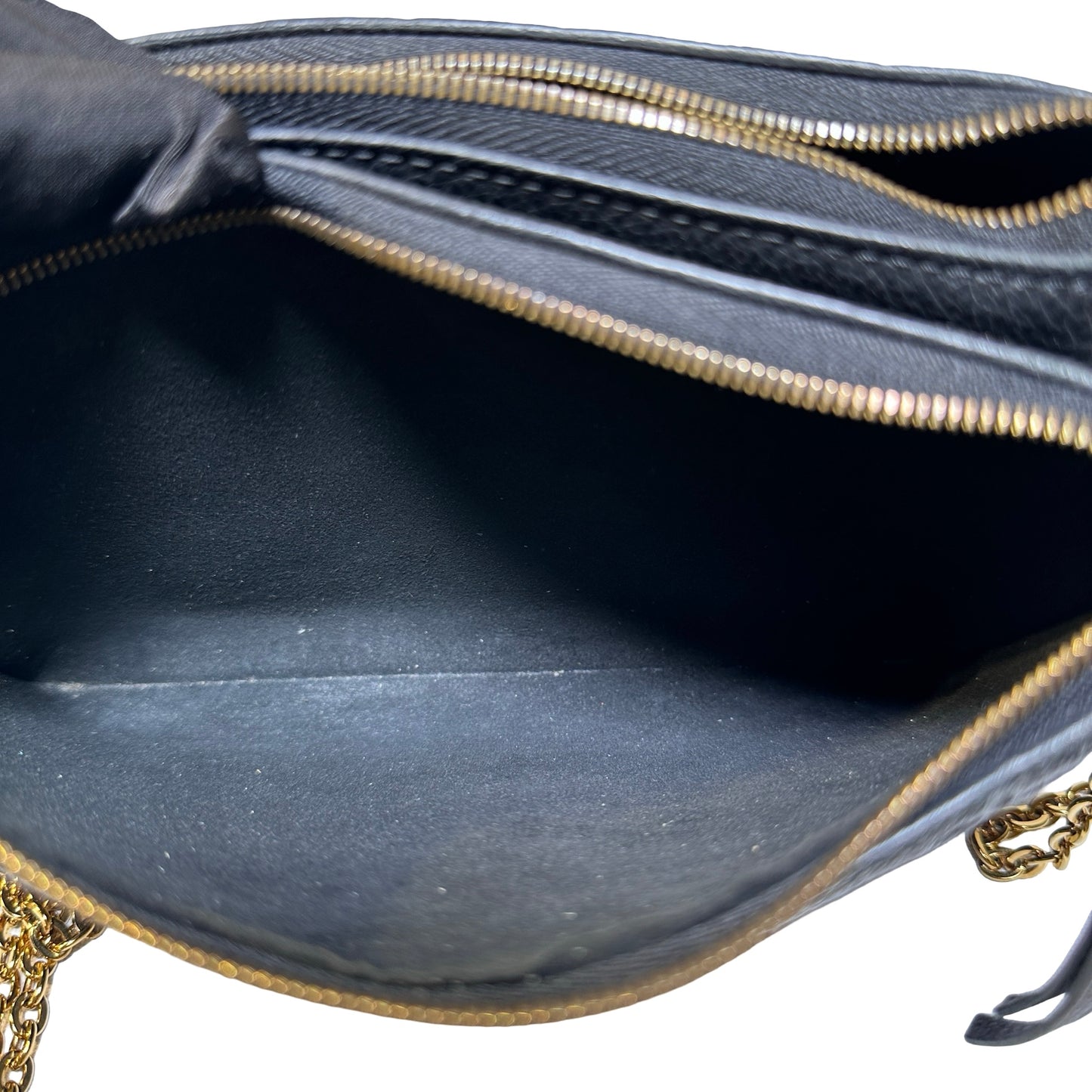 Used LOUIS VUITTON Monogram Eclipse coated canvas Double Zip Pochette Shoulder Bag Black GHW