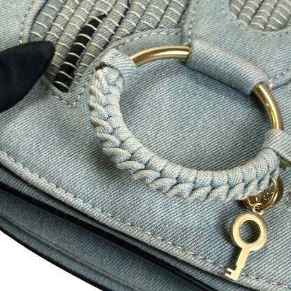 Used SEE BY CHLOE Denim Hana Shoulder Bag Blue