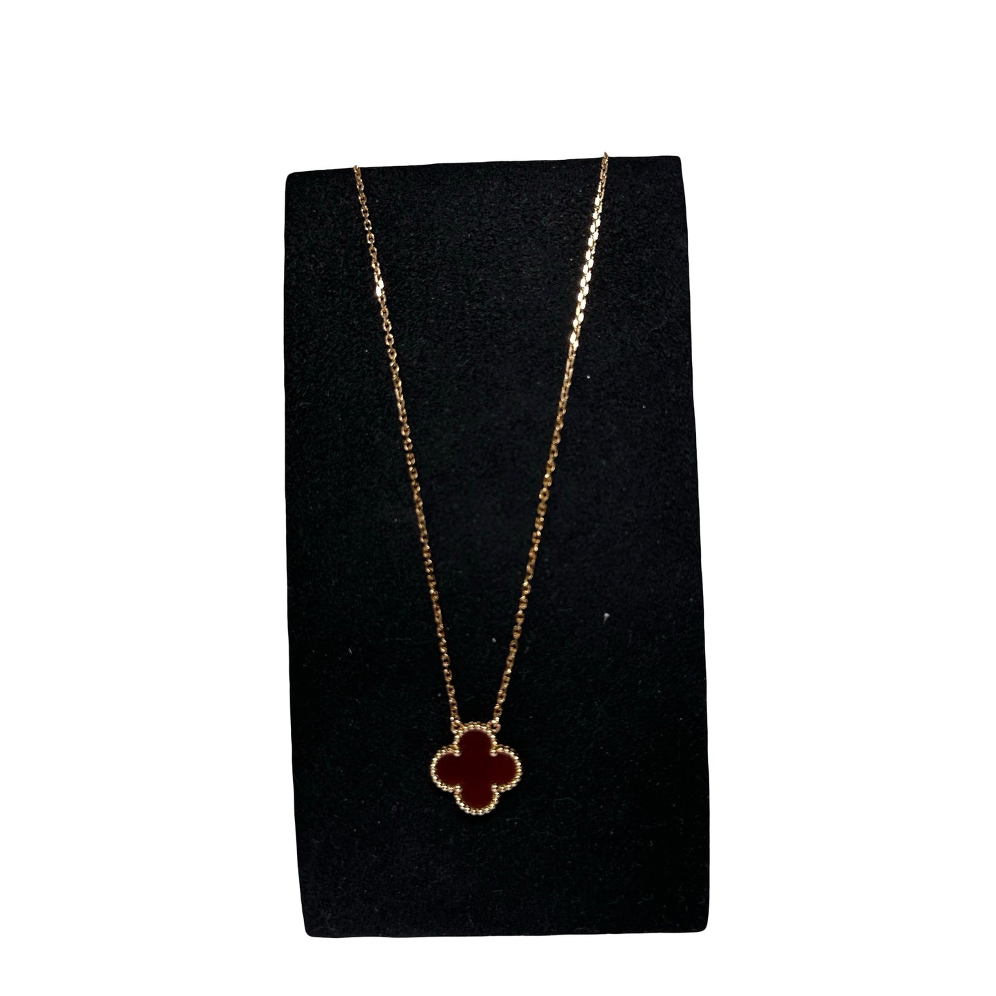 Used VAN CLEEF & ARPELS 18K Gold Alhambra Necklace Necklace Red GHW