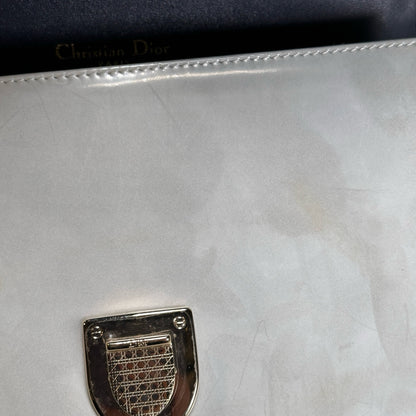 Used DIOR Diorama Crossbody Bag White GHW