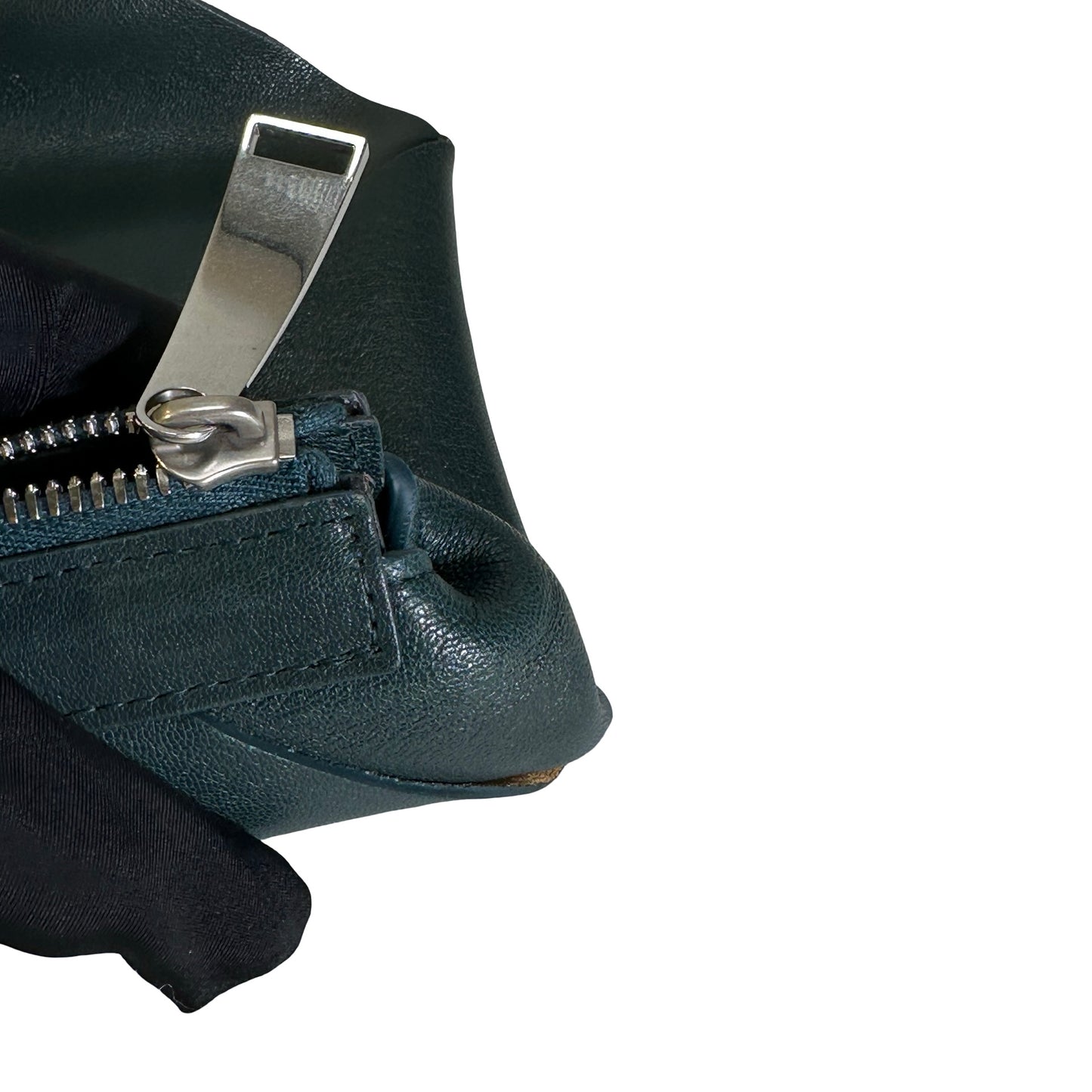 Used BOTTEGA VENETA Intrecciato Cassette Pouch Pouch Teal