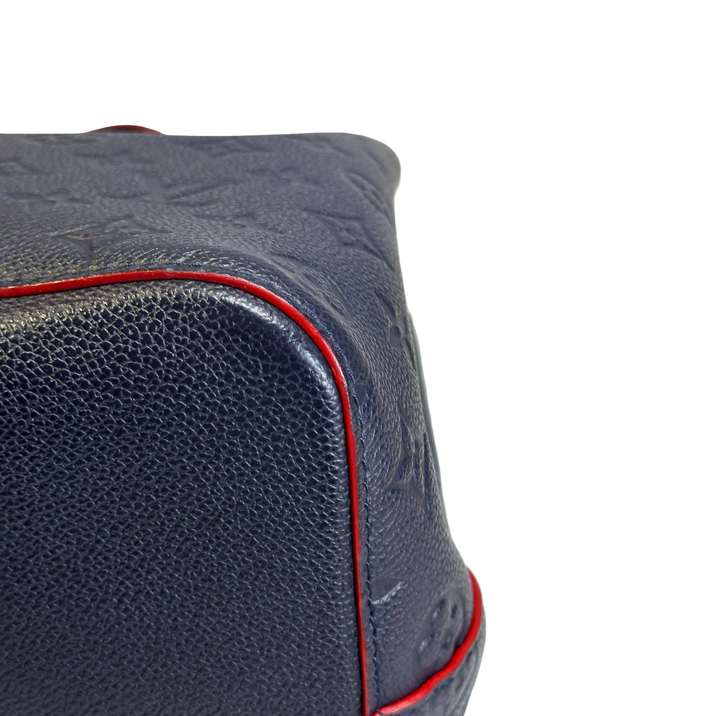 Used LOUIS VUITTON Monogram Empreinte NéoNoé Bucket Bag Navy Blue
