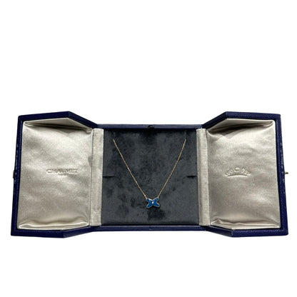 Unused CHAUNET Neeklace Gold Blue