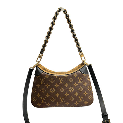 Used LOUIS VUITTON Canvas TWINNT Two Way Shoulder Bag Brown Black GHW