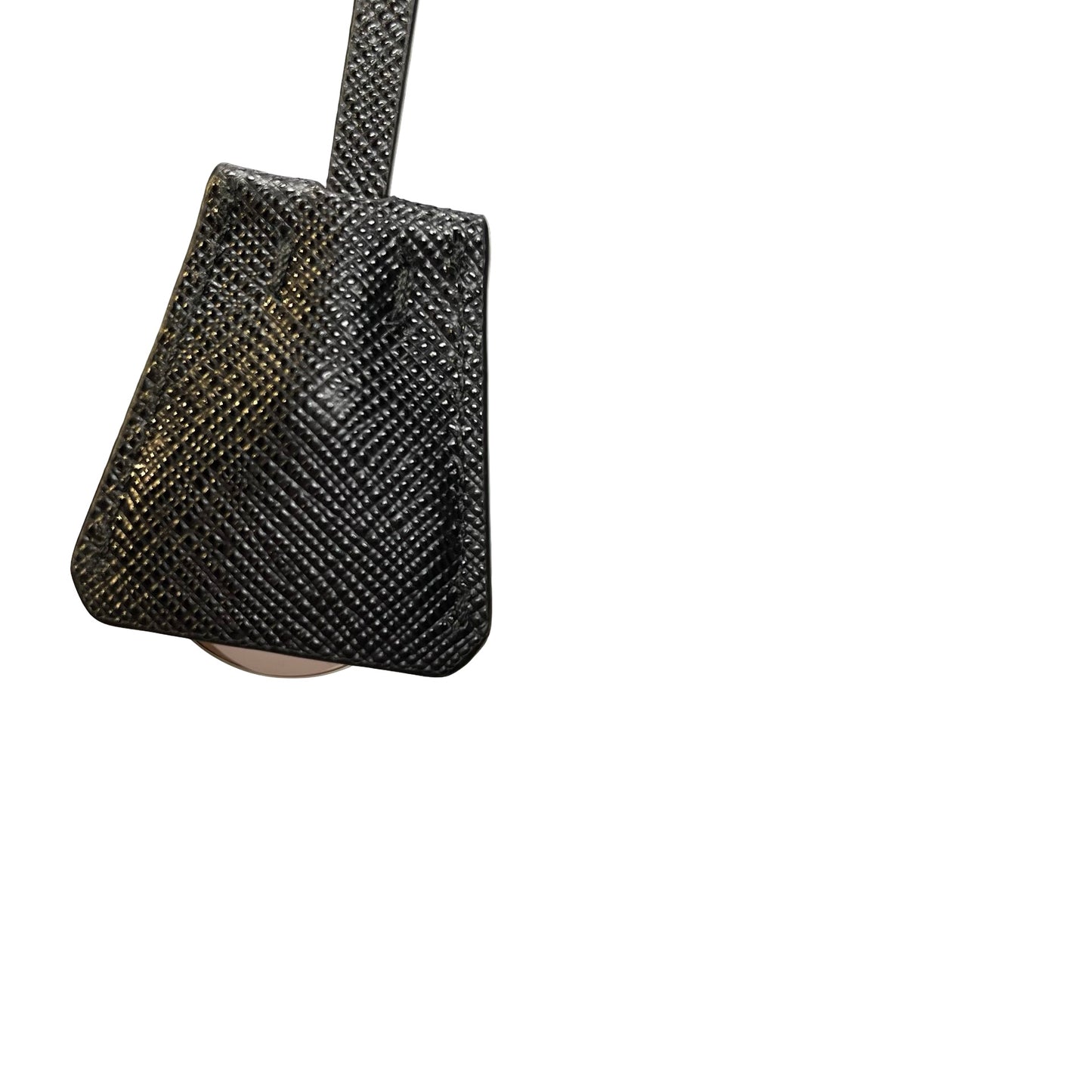 Used PRADA Re-Nylon Saffiano leather Re-Edition 2005 Shoulder Bag Black PHW