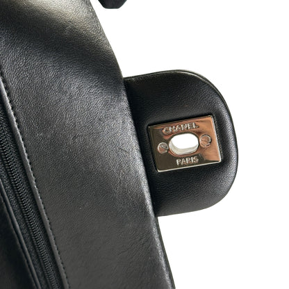 Used CHANEL Lambskin CF Crossbody Bag Black PHW