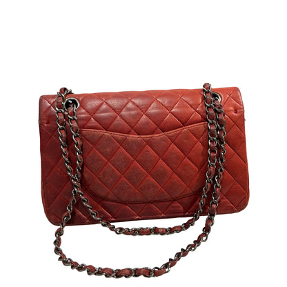 Used CHANEL Quilted Classic Flap Chain Shoulder Bag Red