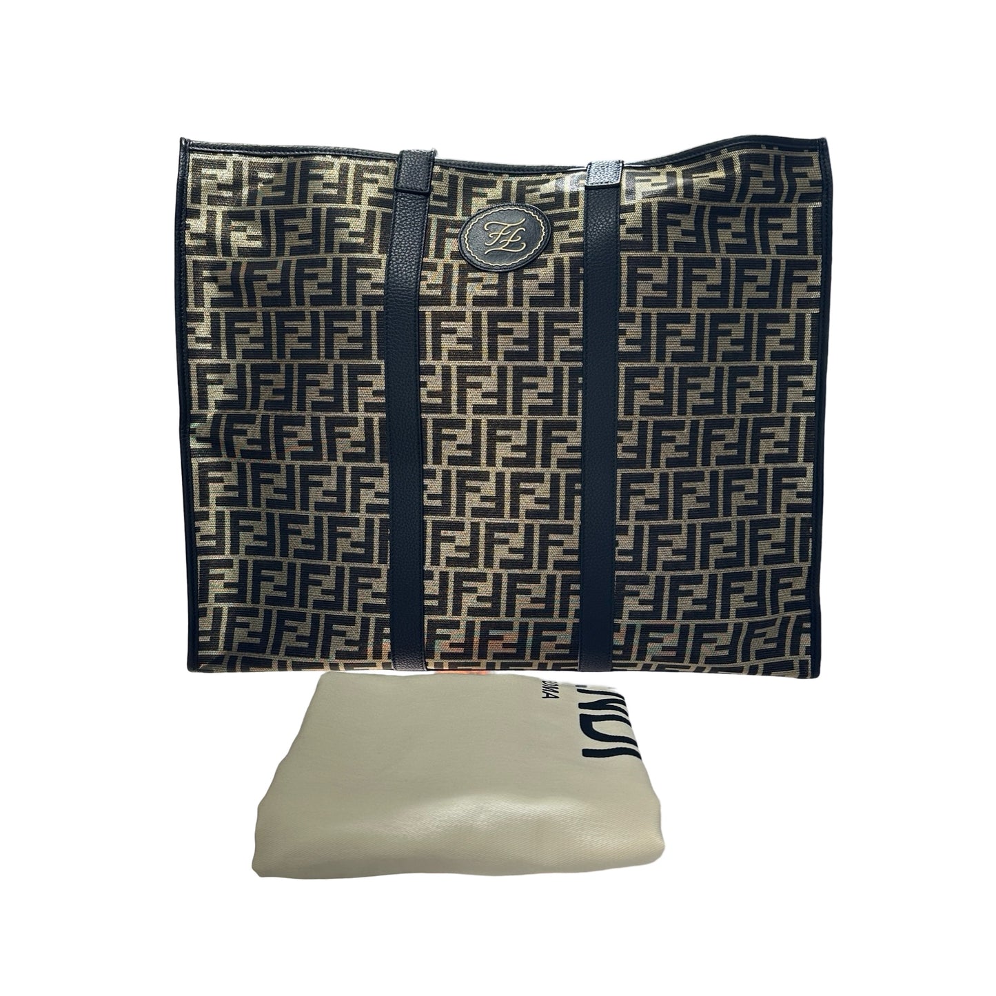 Used FENDI Travel Bag Multi colour Brown Gold