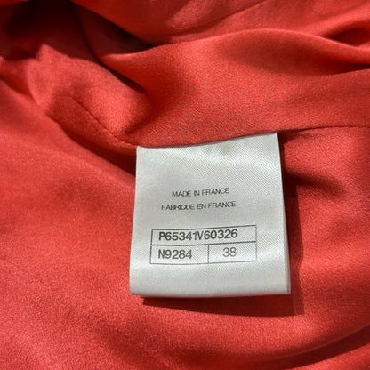 Used CHANEL Tweed Tweed Jacket Jacket Pink