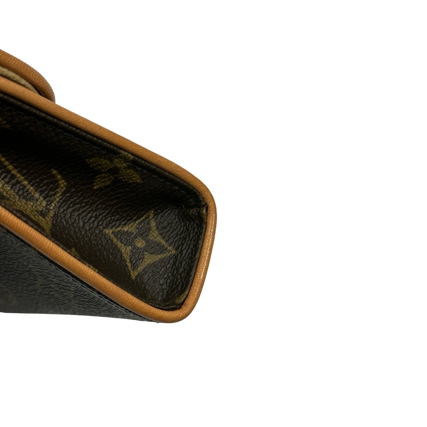 Used LOUIS VUITTON Monogram Canvas Pochette Florentine Belt bag Brown