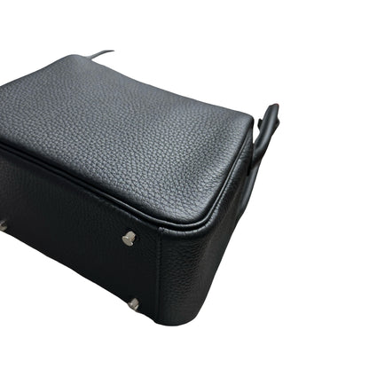 Brand New HERMES Clemence Lindy Handbag Black