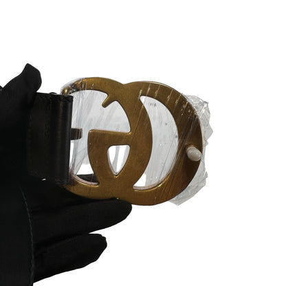Brand New GUCCI Leather GG Marmont Belt Black GHW