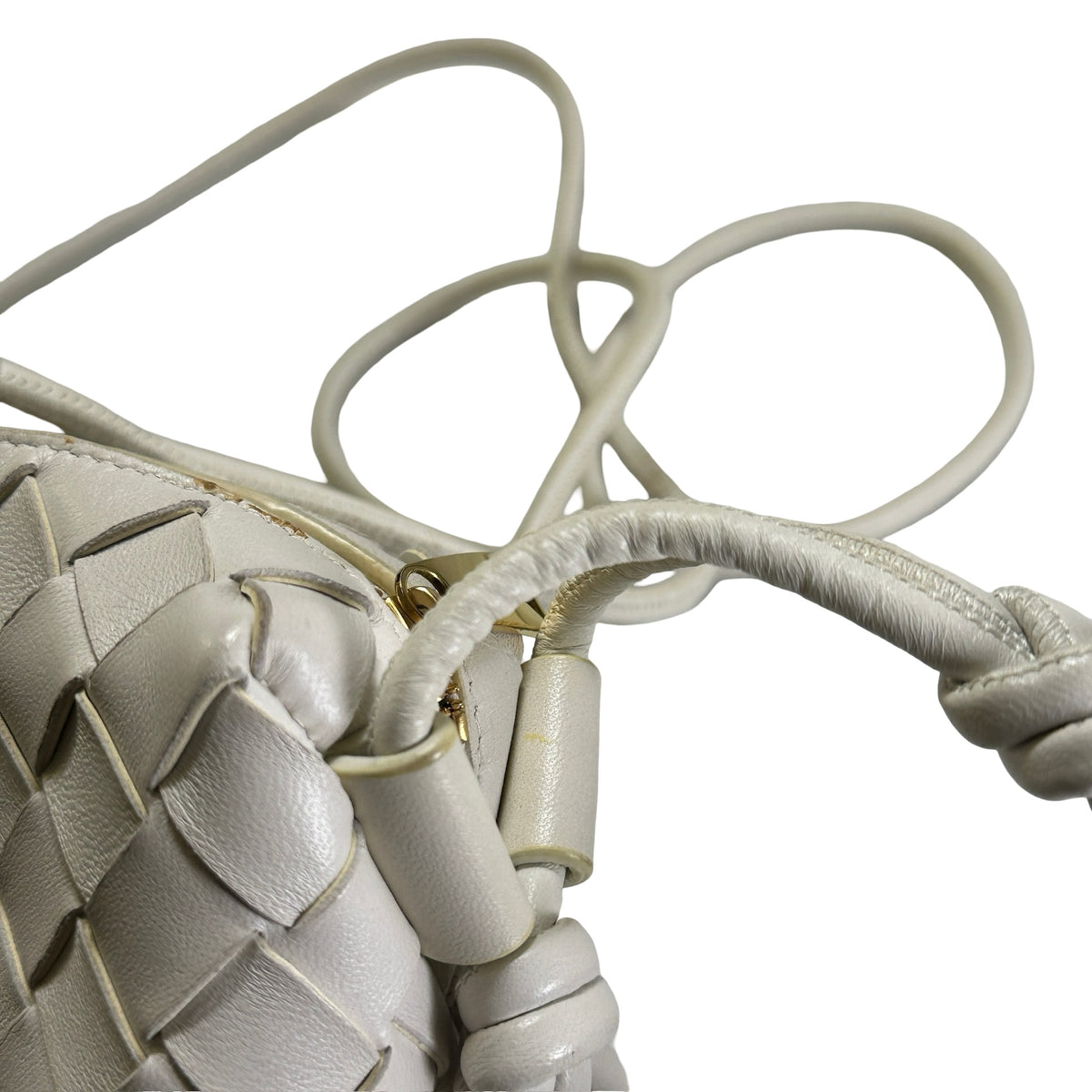 Used BOTTEGA VENETA Intrecciato Mini Loop Camera Bag Mini Bag White