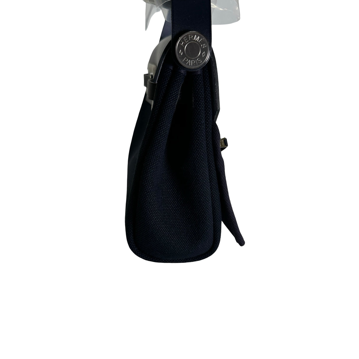 Brand New HERMES Canvas Leather Mini Herbag Handbag Navy PHW