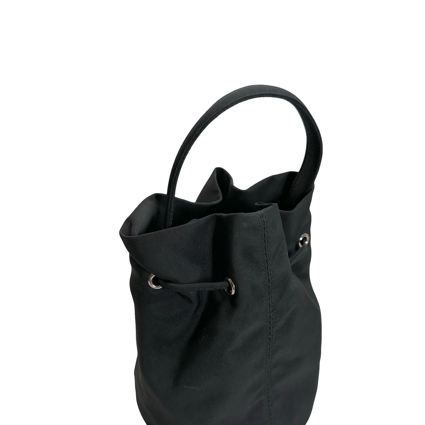 Used BALENCIAGA Logo Wheel Drawstring Bag Black Pink