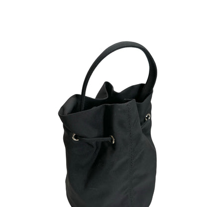 Used BALENCIAGA Logo Wheel Drawstring Bag Black Pink