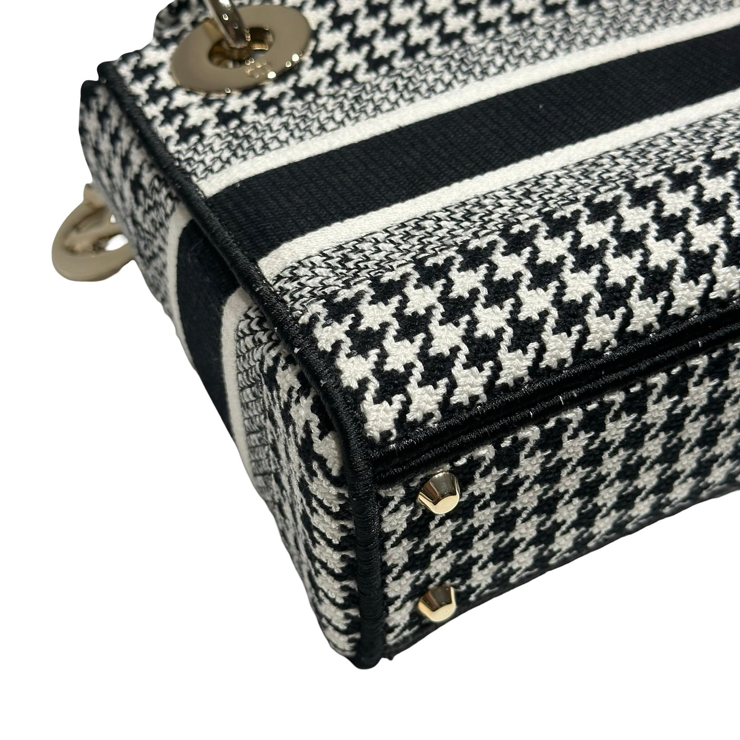 DIOR MINI LADY D-LITE CANVAS HOUNDSTOOTH GHW [3000161]