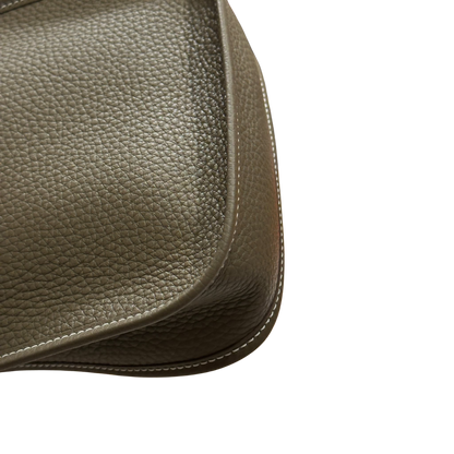 Brand New HERMES Clemence Evelyne Crossbody Bag Etoupe