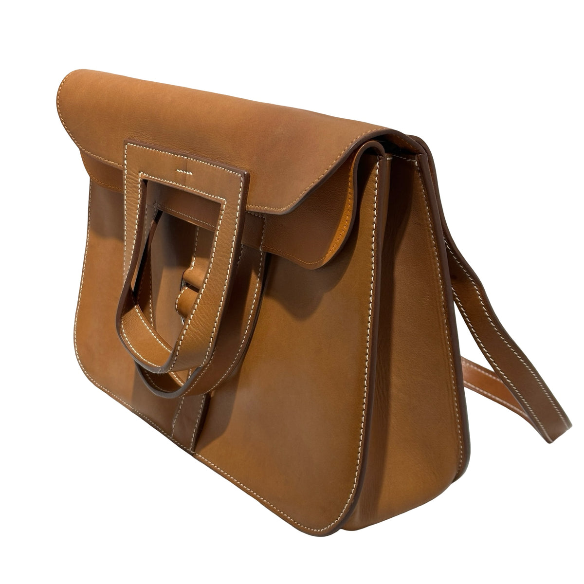 Used HERMES Barenia Calfskin Halzan 31 Handbag Barenia PHW
