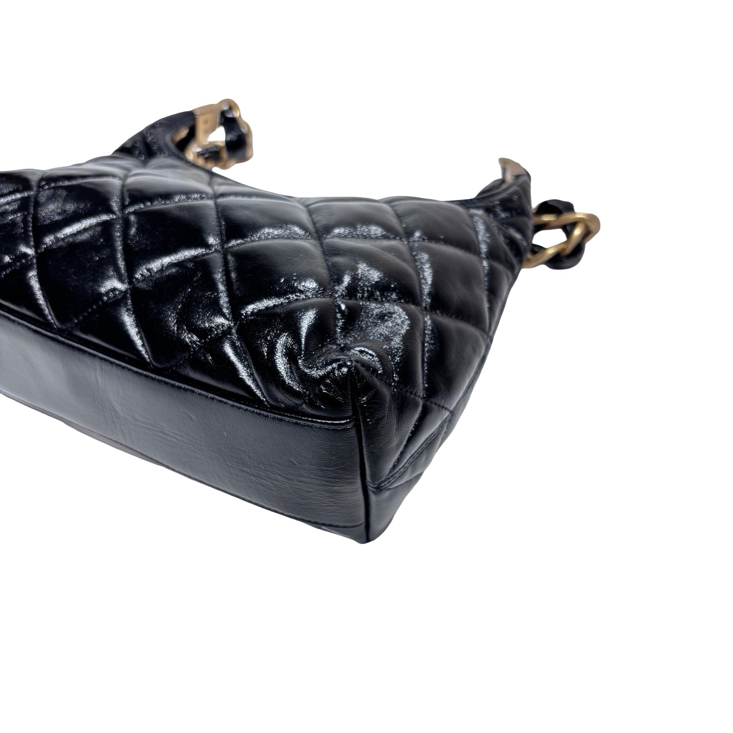 New Chanel Hobo Small Shoulder Bag Black GHW
