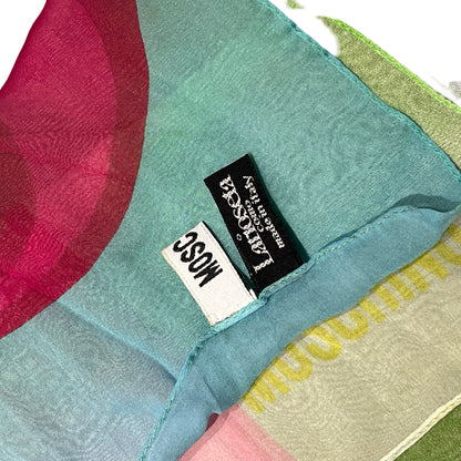Used MOSCHINO Cotton Long Logo Scarf Multicolour Scarf Multicolour