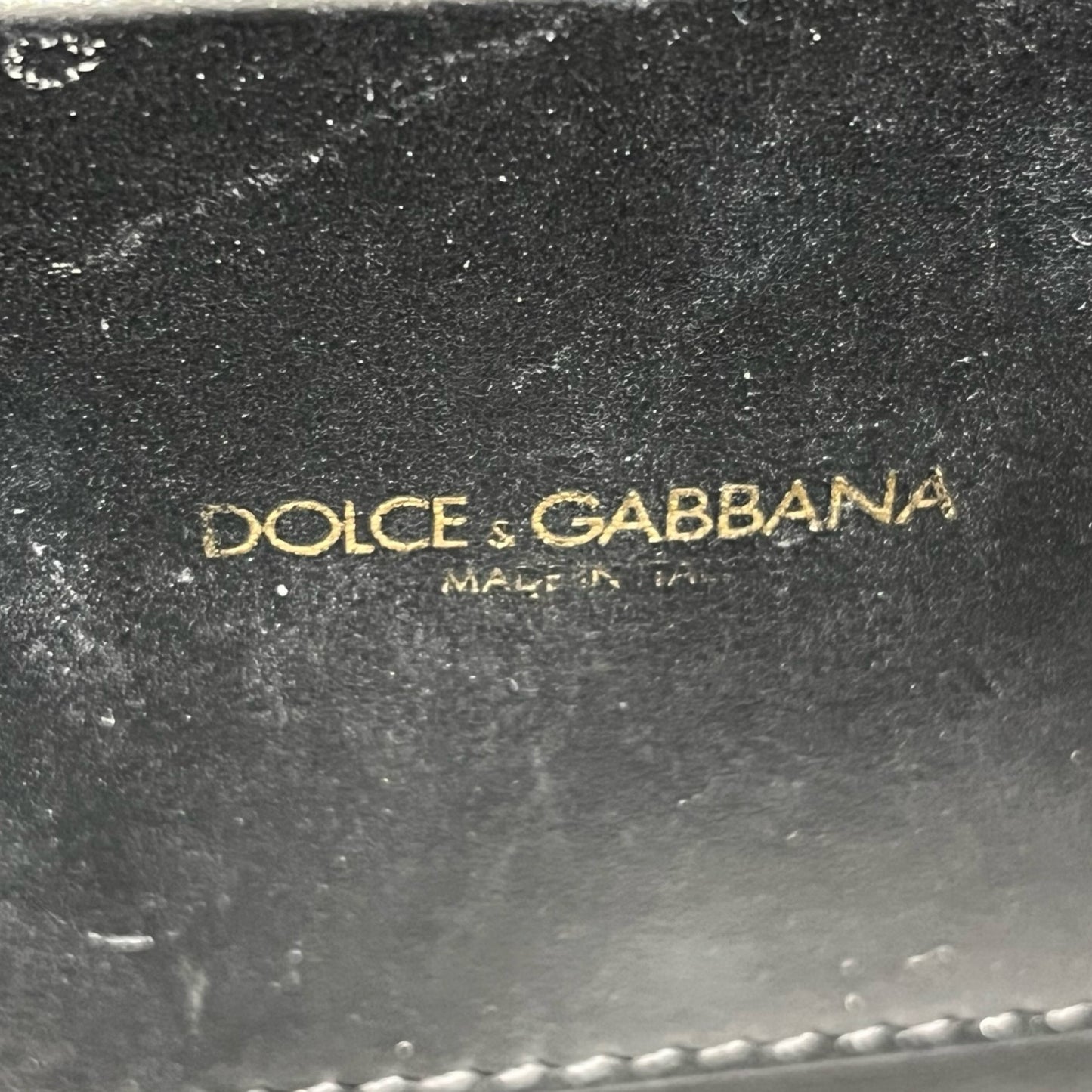 Used DOLCE & GABBANA Calfskin Leather Chain Shoulder Shoulder Bag Black GHW