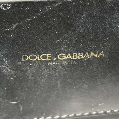 Used DOLCE & GABBANA Calfskin Leather Chain Shoulder Shoulder Bag Black GHW