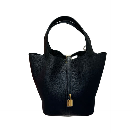 New HERMÈS TC Picotin 22 Handbag Black GHW