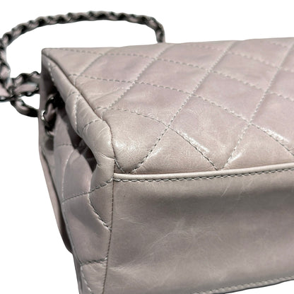 Used CHANEL Flap Chain Shoulder Bag Grey