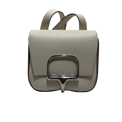 Used HERMES Epsom Mini Della Shoulder Bag Craie PHW