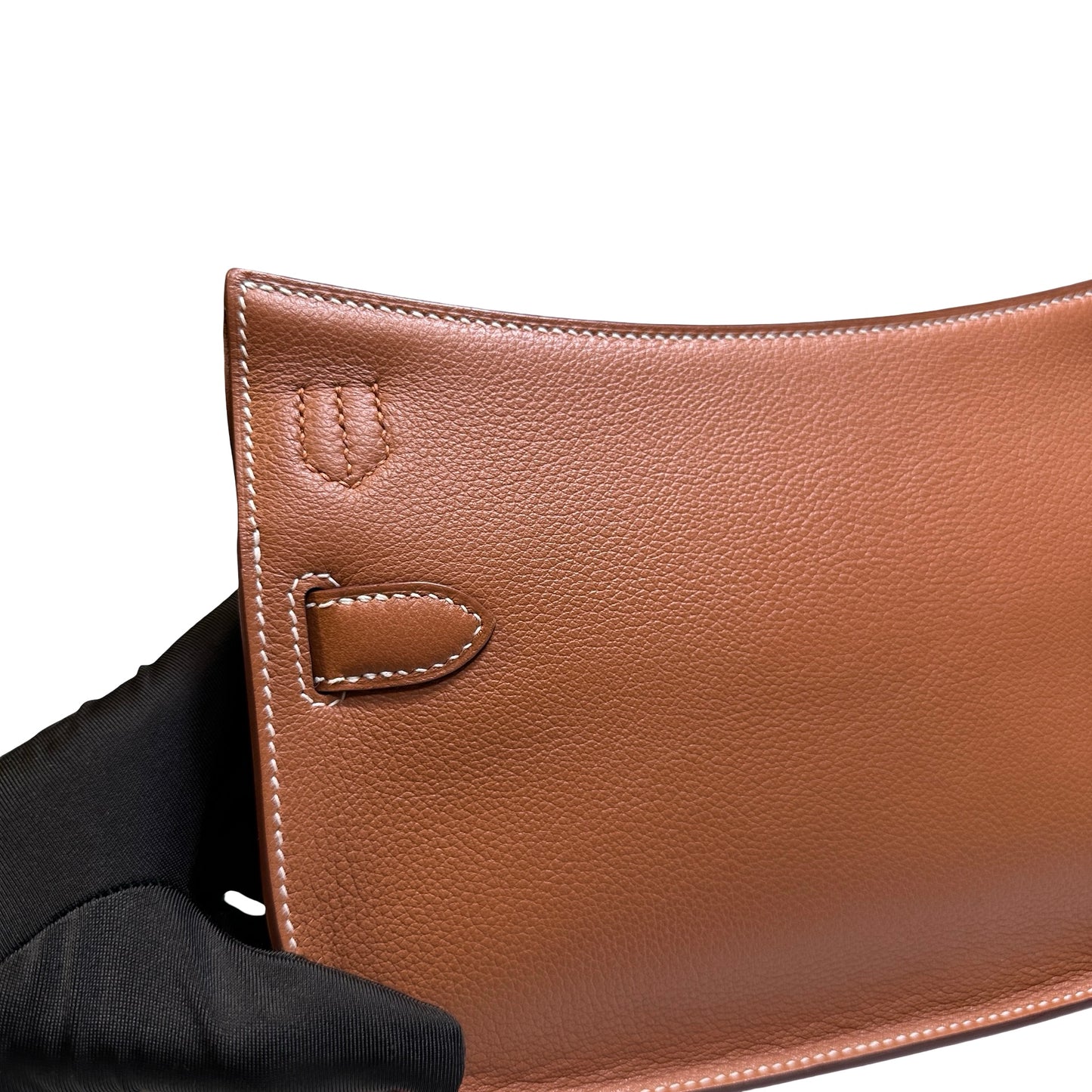 Used HERMÈS Leather MiniJypsiere Cross Body Bag GHW Brown