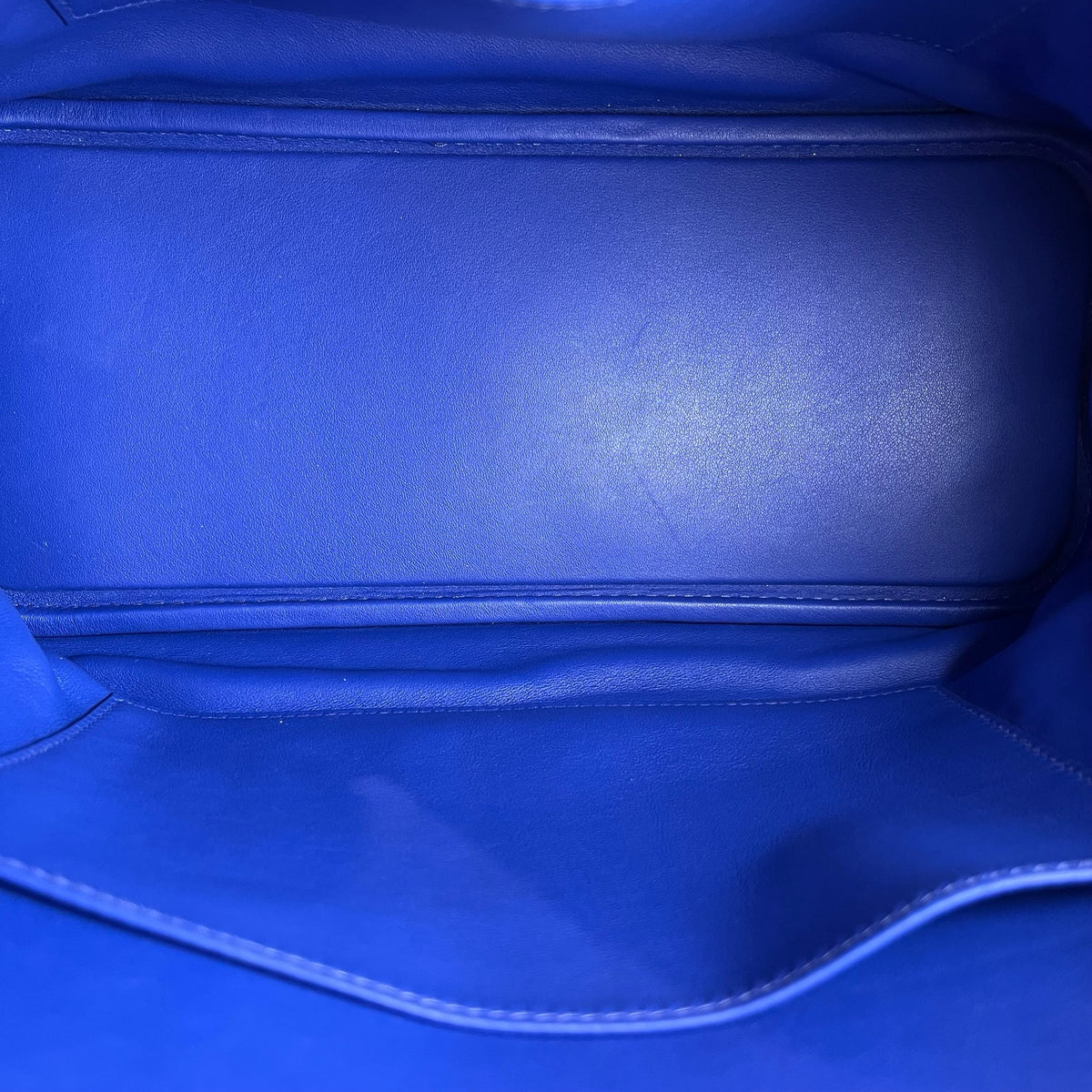 Used HERMES Evercolor Bolide 30 Handbag 7T Blue Electric